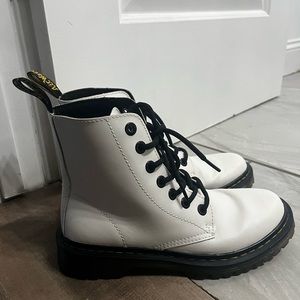 White Dr. Martens boots